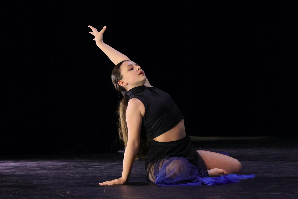 Costume De Danse Ventre Fille - Haut Pailleté Et Jupe Tutu, Pour Danse Moderne, Patinage, Spectacle